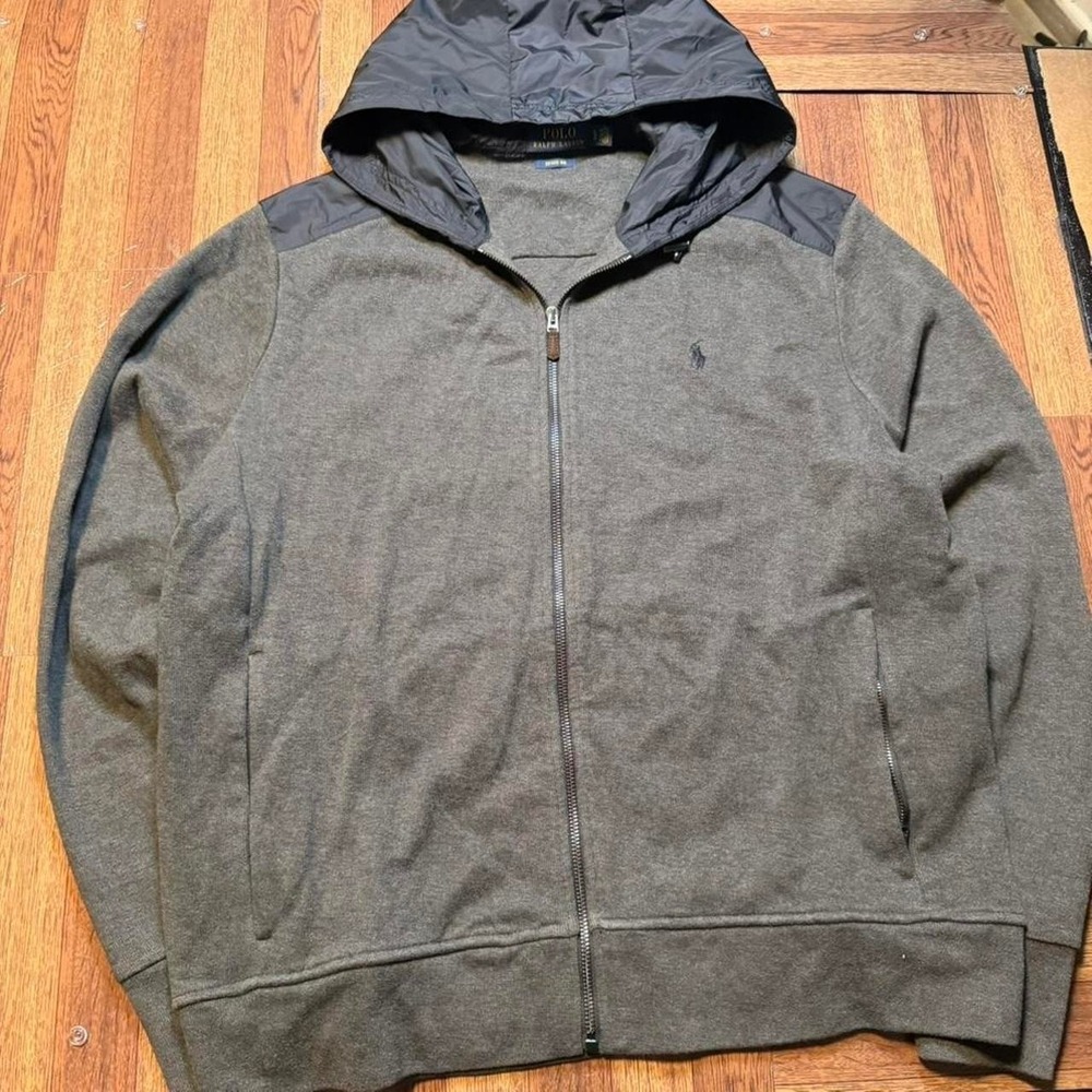 Polo Ralph Lauren Estate Rib Fleece‎ Pony Zip Hoodie Jacket Large